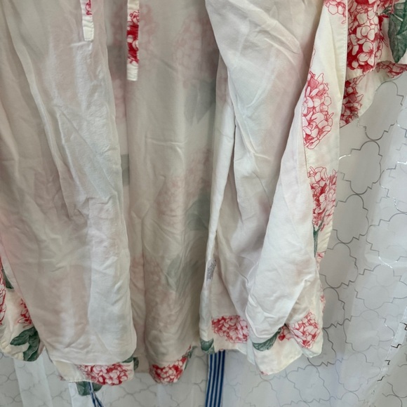 Piyamas Pink Hydrangea Kimono Wrap Robe SM - Picture 8 of 9